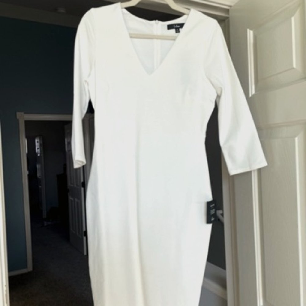 White Bodycon Midi Dress